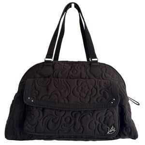 Vera Bradley Classic Espresso Brown Microfiber Diaper Bag Lined Shoulder Tote